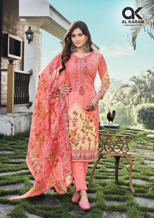 Al Karam Gulfam Vol-1 Cotton Embroidered Dress Material Collection